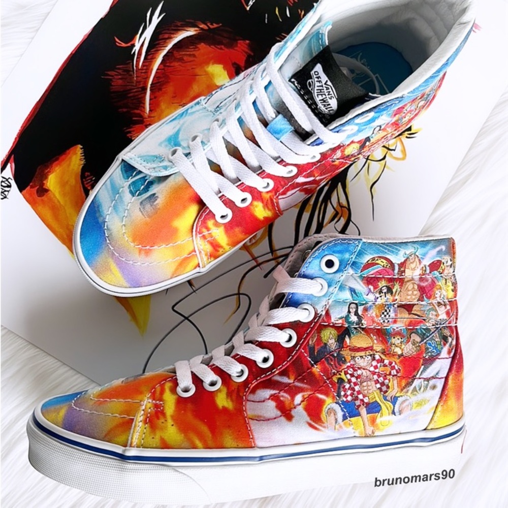 •HP• Vans x One Piece Sk8-Hi Punk Hazard Skate Sneakers - Picture 2 of 16